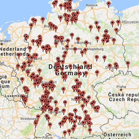 Kiesgrube, Steinbrüche und Depots in ganz Deutschland