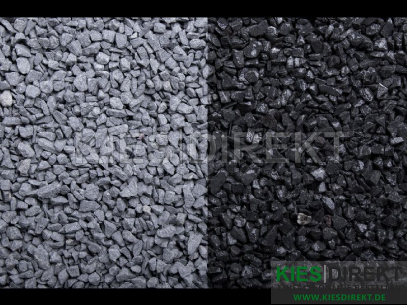 12,5 kg Basalt Splitt schwarz 2-5 mm Anthrazit Basaltsplitt Lava Edelsplitt 